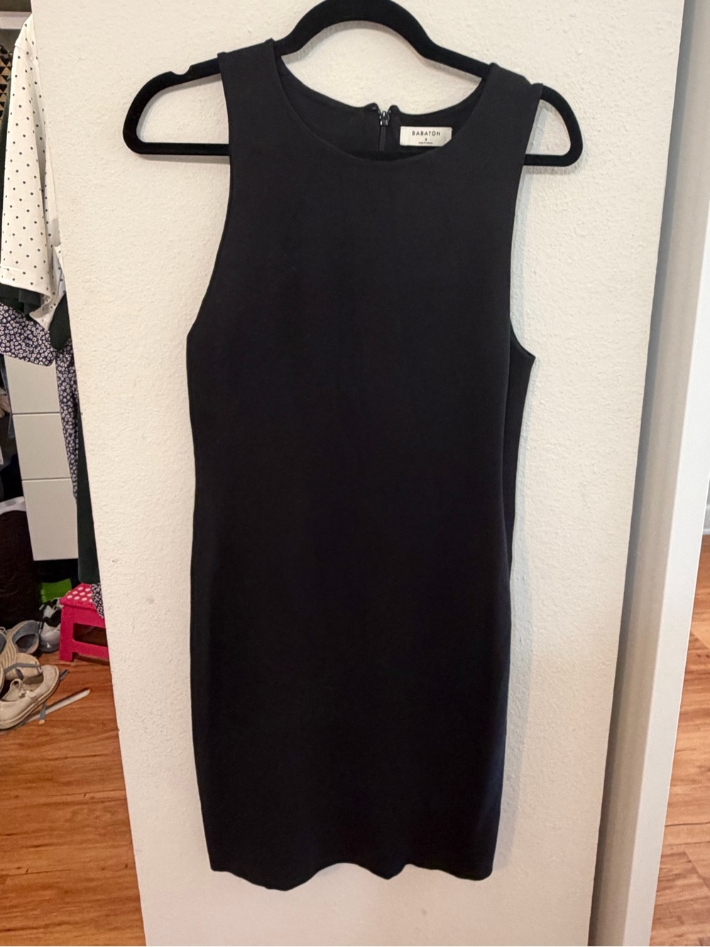 Aritzia Babaton Classic Black Sleeveless Sheath Dress